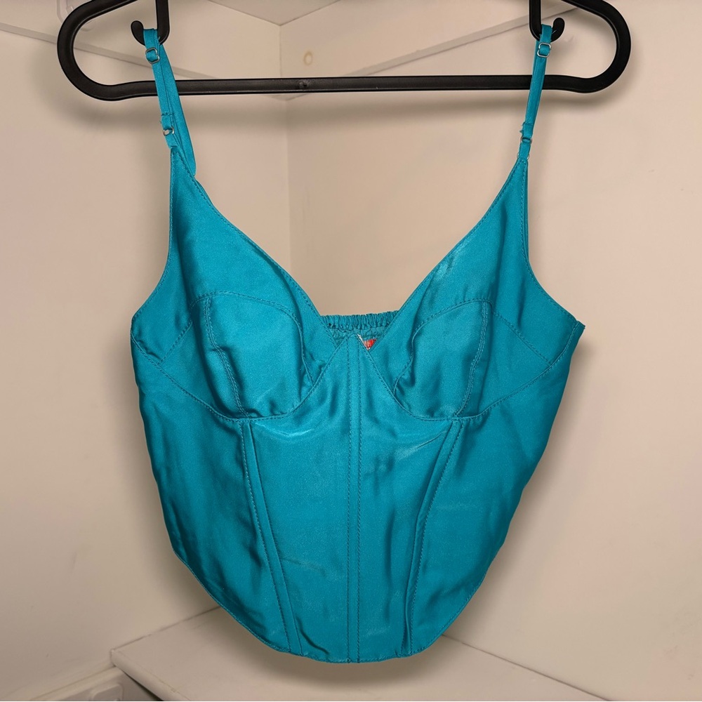 Urban Outfitters Turquoise Bustier Top